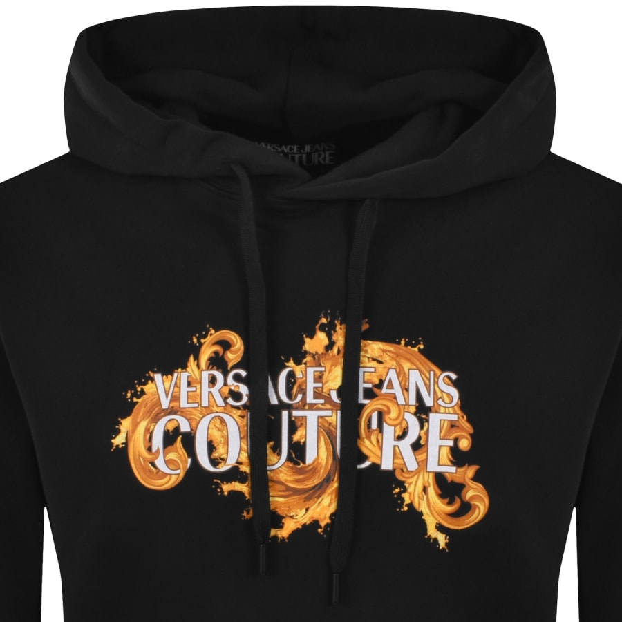Versace Jeans Couture Logo Hoodie Black | Mainline Menswear us